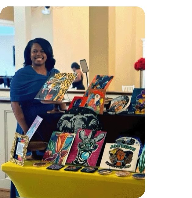 Kiara-Event-JuneteenthGala Artist Kiara Galloway at United Way of Anderson Gala